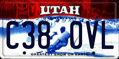 UT license plate C380VL