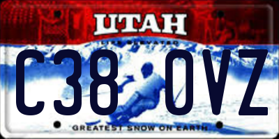 UT license plate C380VZ