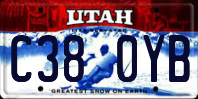 UT license plate C380YB