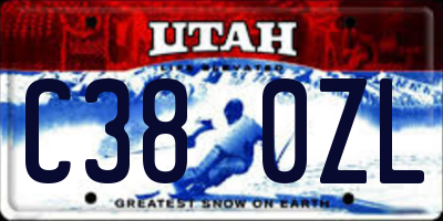 UT license plate C380ZL