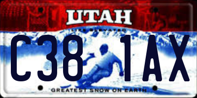 UT license plate C381AX