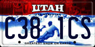 UT license plate C381CS