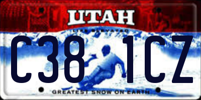 UT license plate C381CZ