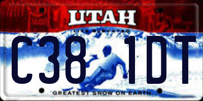 UT license plate C381DT