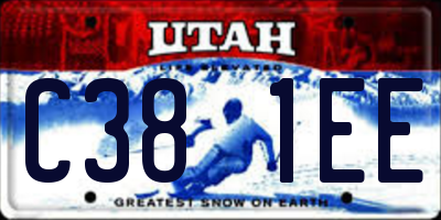 UT license plate C381EE
