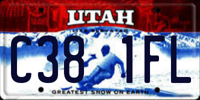 UT license plate C381FL