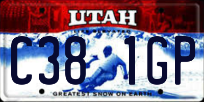 UT license plate C381GP
