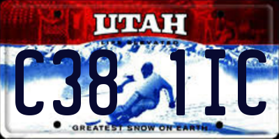 UT license plate C381IC