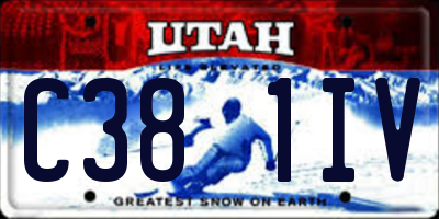 UT license plate C381IV