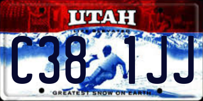 UT license plate C381JJ