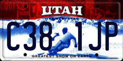 UT license plate C381JP