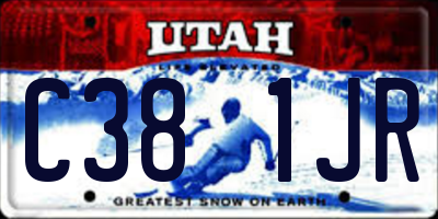 UT license plate C381JR
