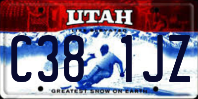 UT license plate C381JZ