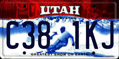 UT license plate C381KJ