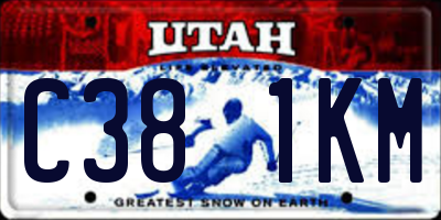 UT license plate C381KM