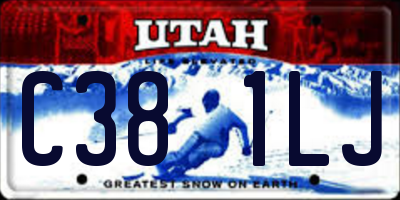 UT license plate C381LJ