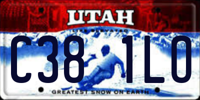 UT license plate C381LO