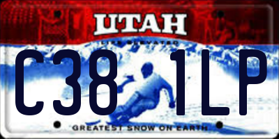 UT license plate C381LP