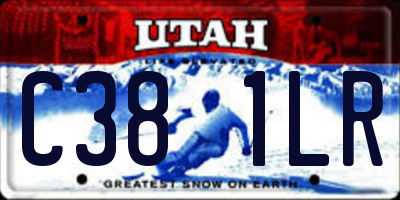 UT license plate C381LR