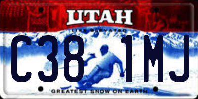 UT license plate C381MJ