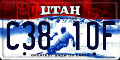 UT license plate C381OF