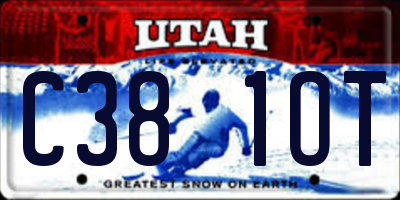 UT license plate C381OT