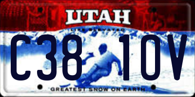 UT license plate C381OV