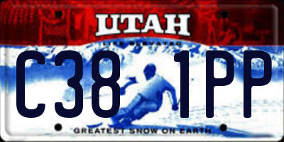 UT license plate C381PP