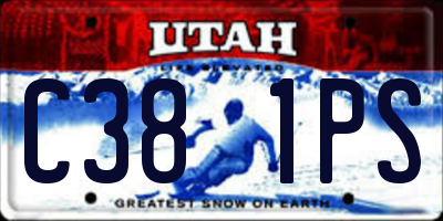 UT license plate C381PS