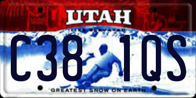 UT license plate C381QS