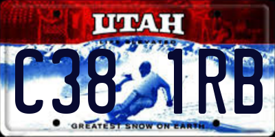 UT license plate C381RB