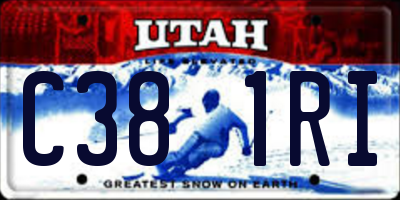 UT license plate C381RI