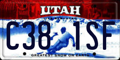 UT license plate C381SF