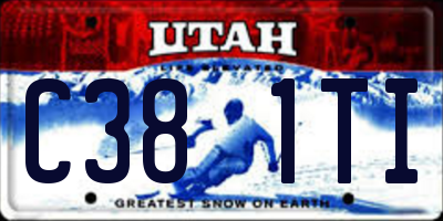 UT license plate C381TI