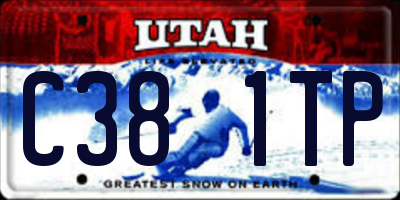 UT license plate C381TP