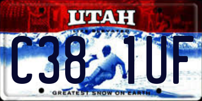 UT license plate C381UF