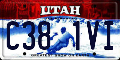 UT license plate C381VI