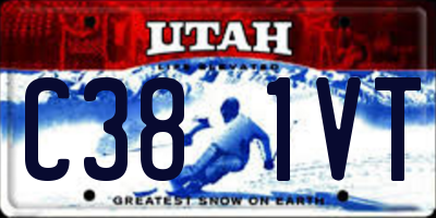 UT license plate C381VT