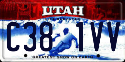 UT license plate C381VV