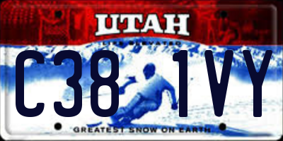 UT license plate C381VY