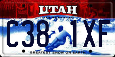 UT license plate C381XF