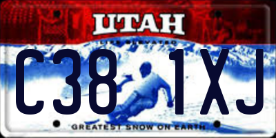 UT license plate C381XJ