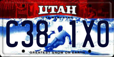 UT license plate C381XO