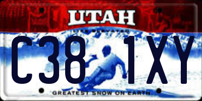 UT license plate C381XY
