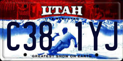 UT license plate C381YJ