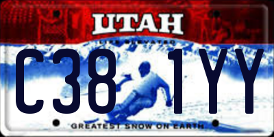 UT license plate C381YY