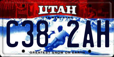 UT license plate C382AH