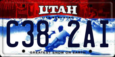 UT license plate C382AI