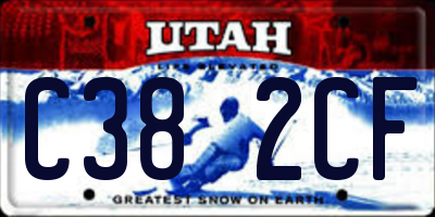 UT license plate C382CF
