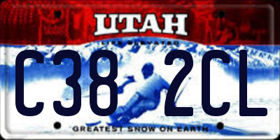UT license plate C382CL
